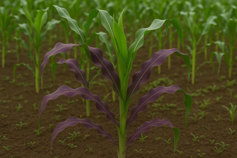 मक्याच्या पानांना जांभळा रंग का येतो? जाणून घ्या महत्त्वाची माहिती