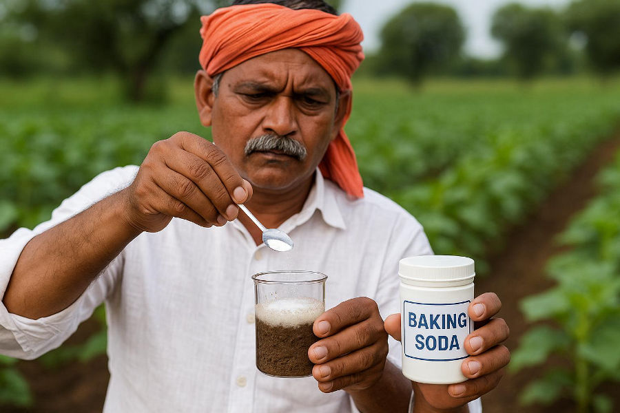 बेकिंग सोडा चाचणी: आम्लयुक्त (अ‍ॅसिडिक) माती ओळखण्याचा घरगुती उपाय
