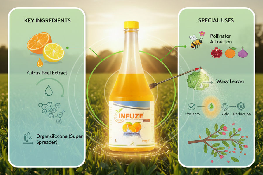 Citrus Peel Extract + Organosilicone Based Modern Spray Adjuvant — INFUZE
