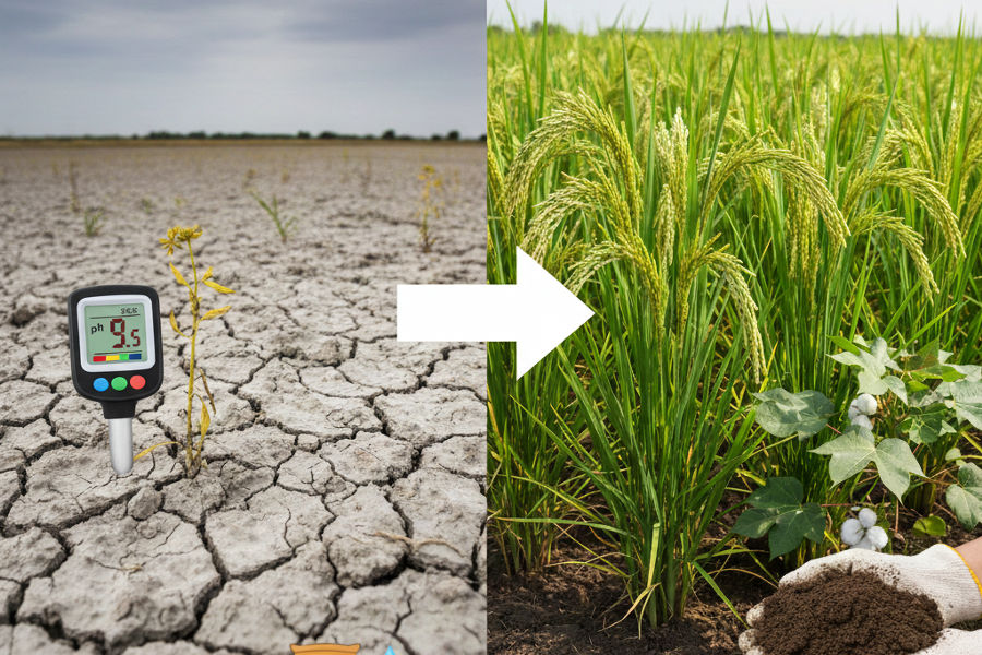 अल्कधर्मी जमिनी आणि त्या सुधारण्याची उपाययोजना
